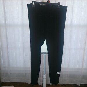 PINK BY VICTORIA SECRET Black Legging with PINK Logo on Left Cuff XXL